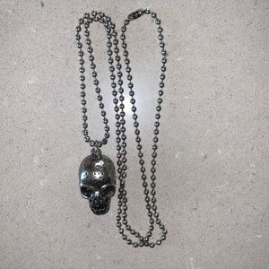Men skull necklace